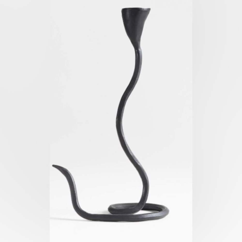 Large Black Metal Taper Candle Holder by Athena Calderone for Crate & Barrel - Picture 3 of 7